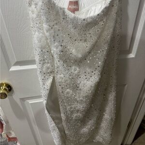 Show Me Your MuMu White Floral Maxi Skirt